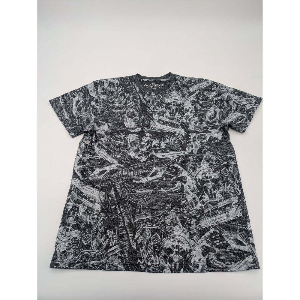 Knickerbocker Vintage Design Mens T Shirt Gray Size XL Abstract Pattern Fun